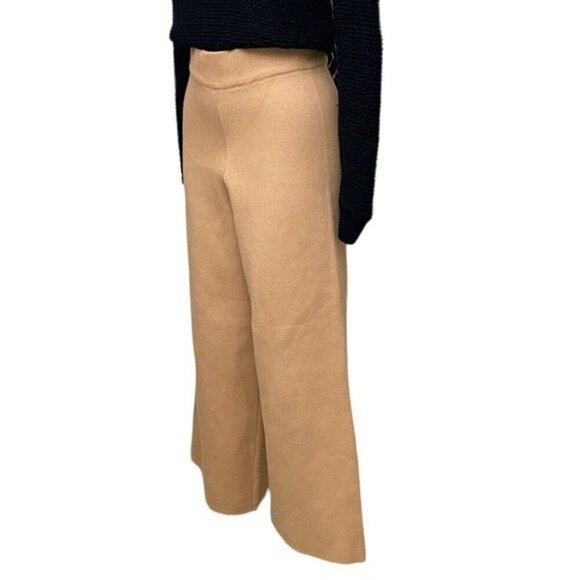 LUCCA Couture Wide Leg Sweater Knit Pant in Camel Tan Size Small - Picture 5 of 9